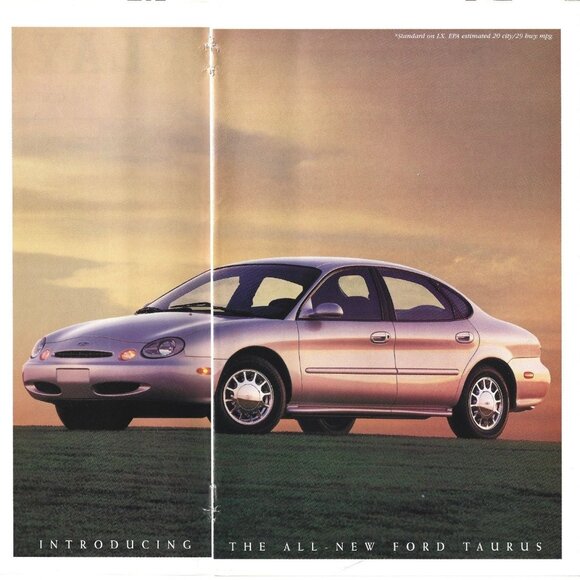 New Ford Taurus Car Sedan 1990s Vintage Print Ad 2 PAGE - Picture 3 of 4